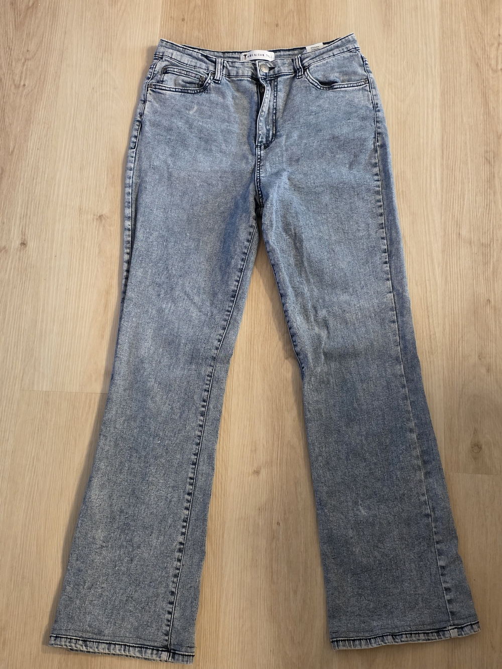 American Tall Britney High Rise Bootcut Acid Wash Jeans - Size 30x35
